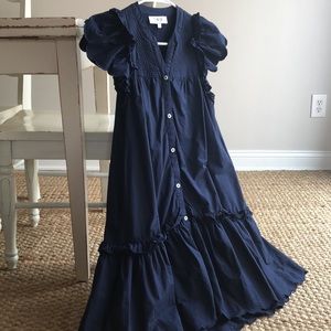 Sea New York Heidi Heart Quilt Petal Sleeve Tiered Dress. Size Small